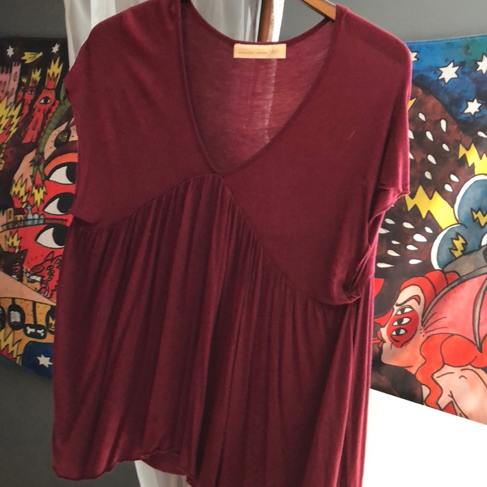 Magnolia south flowy burgundy top